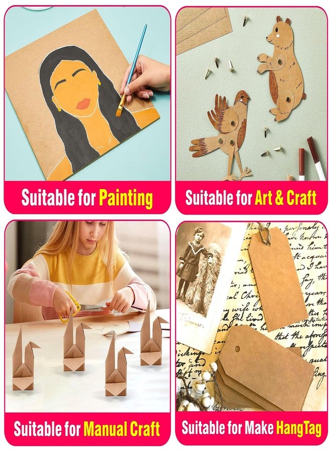 Goelite Craft Paper Sheets Thick 300 GSM | Brown Kraft Sheets Cardboard Pack of 10 | Best for DIY Craft, Sketching, Project Making, Painting, Doodling, Art & Craft (A3 (45 X 30 CM)) - Image 5